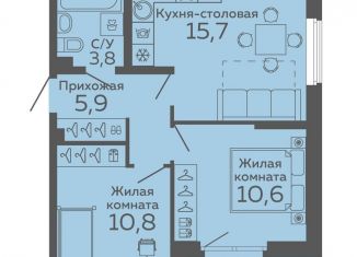 Продаю 2-комнатную квартиру, 48.8 м2, Екатеринбург, метро Ботаническая