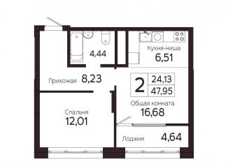 Продаю 2-комнатную квартиру, 48 м2, Томск, Комсомольский проспект, 48