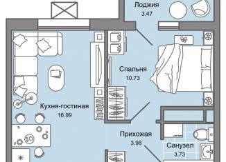 Продажа 2-ком. квартиры, 37 м2, Ульяновск, Соборная площадь