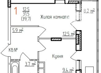 Продается однокомнатная квартира, 39.7 м2, Владимирская область, Добросельская улица, 180