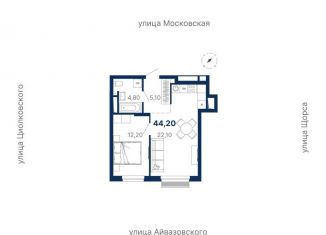 1-ком. квартира на продажу, 44.2 м2, Екатеринбург, улица Айвазовского, 52