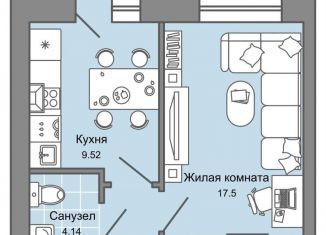 1-комнатная квартира на продажу, 36 м2, Ульяновск