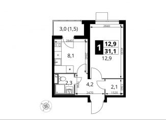 Продается 1-комнатная квартира, 31.1 м2, деревня Сапроново, жилой комплекс 1-й Донской, 4