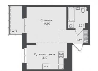 Продам 1-ком. квартиру, 44.8 м2, Иркутск