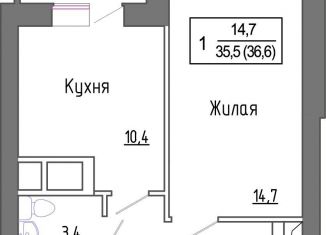 1-ком. квартира на продажу, 34.8 м2, деревня Сабурово, жилой комплекс ЗаМитино, к1