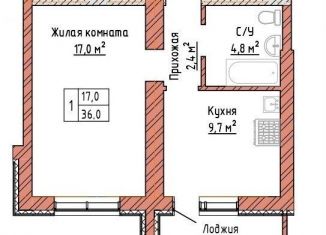 Продам 1-ком. квартиру, 36 м2, Самарская область