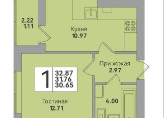 1-ком. квартира на продажу, 32.9 м2, Калининградская область