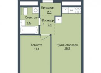 Продаю однокомнатную квартиру, 37.4 м2, Ижевск, ЖК Истории, жилой комплекс Истории, 6