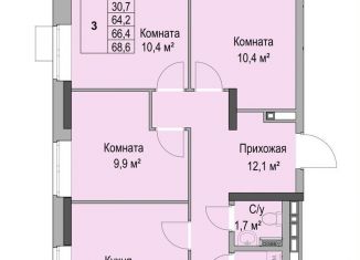 Продается 3-комнатная квартира, 66.4 м2, Ижевск