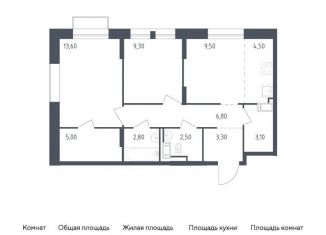 Продается 1-комнатная квартира, 60.4 м2, Санкт-Петербург