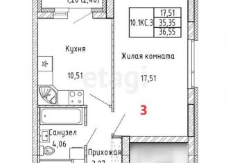 Продается 1-комнатная квартира, 37.2 м2, Екатеринбург