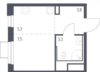 Продам квартиру студию, 20.3 м2, Владивосток, Первореченский район, улица Сабанеева, 1.2