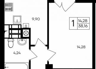 Продается 1-ком. квартира, 38.2 м2, Крым