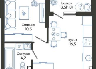 Продам 1-комнатную квартиру, 33 м2, Краснодарский край