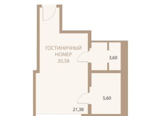 Продам однокомнатную квартиру, 30.6 м2, Липецкая область