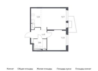 Продаю 1-комнатную квартиру, 41.1 м2, Московская область, жилой комплекс Горки Парк, к3.2