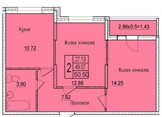 Продажа 2-ком. квартиры, 50.5 м2, Краснодар