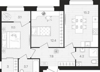 Продажа 2-комнатной квартиры, 60.5 м2, Пенза, площадь Ленина, Ленинский район