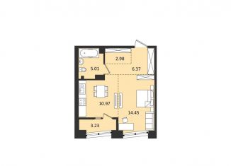 1-комнатная квартира на продажу, 43 м2, Хабаровск, Албанский переулок