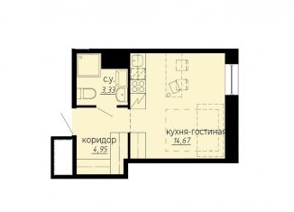 Квартира на продажу студия, 23 м2, Санкт-Петербург, муниципальный округ Светлановское