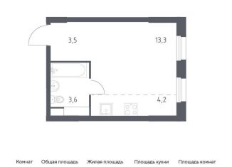 Квартира на продажу студия, 24.6 м2, Москва, жилой комплекс Эко Бунино, 14.2