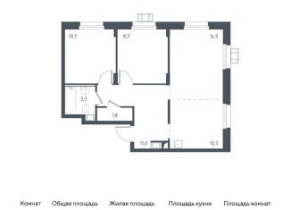 Продается 2-комнатная квартира, 62.7 м2, Люберцы, жилой комплекс Люберцы 2020, к67