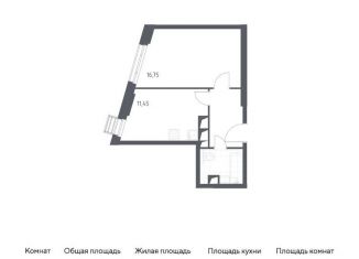 1-ком. квартира на продажу, 37.9 м2, Красногорск, жилой комплекс Спутник, к13