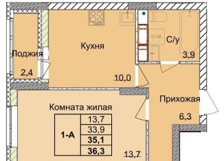 1-ком. квартира на продажу, 35.1 м2, Нижегородская область, 1-я Оранжерейная улица, 16