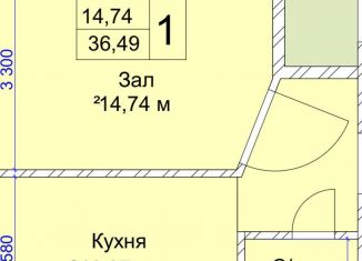 Продается однокомнатная квартира, 36.5 м2, село Белая Речка, улица Биттирова, 43
