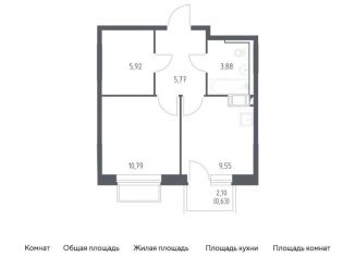 Продается 1-комнатная квартира, 36.5 м2, Московская область, жилой комплекс Томилино Парк, к6.2