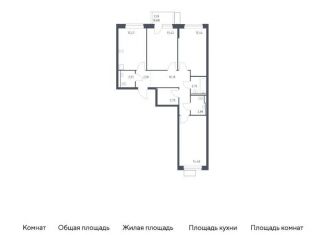 Продаю 3-комнатную квартиру, 79.2 м2, посёлок Жилино-1, жилой комплекс Егорово Парк, к3.2, ЖК Егорово Парк