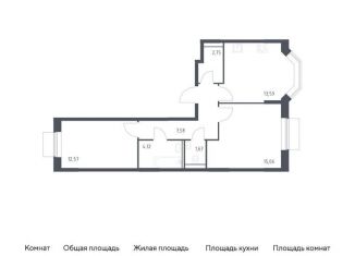 Продам двухкомнатную квартиру, 57.3 м2, Москва, проезд Воскресенские Ворота