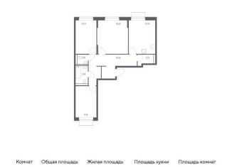 Продажа 3-комнатной квартиры, 83.6 м2, Москва, жилой комплекс Квартал Домашний, 2