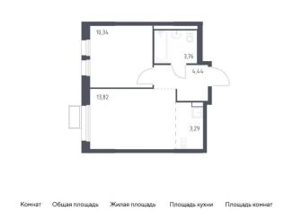 Продажа 1-комнатной квартиры, 35.7 м2, Московская область, жилой комплекс Квартал Ивакино, к3