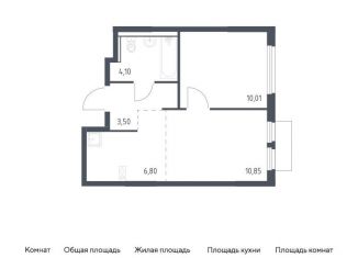 Продается однокомнатная квартира, 35.3 м2, деревня Мисайлово, Каширское шоссе - Молоково - Андреевское