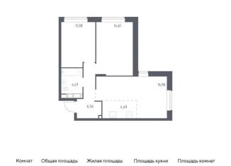 2-комнатная квартира на продажу, 57.8 м2, Московская область