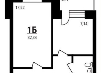 Продажа 1-ком. квартиры, 32.3 м2, рабочий посёлок Тучково, микрорайон Дружный, 14