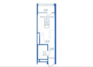 Продам квартиру студию, 21 м2, село Михайловка, Новоуфимская улица, 13