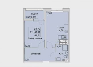 Продам 2-комнатную квартиру, 44.6 м2, Батайск