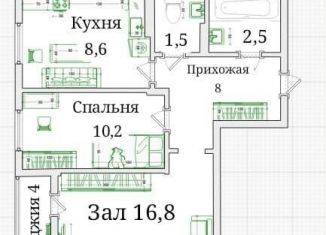 Продаю 2-комнатную квартиру, 49.6 м2, Республика Башкортостан, улица Машинистов