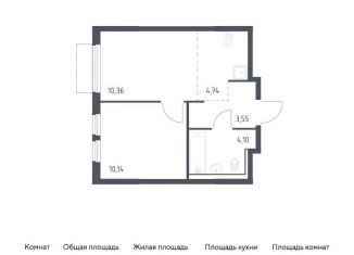 Однокомнатная квартира на продажу, 32.9 м2, Московская область, микрорайон Пригород Лесное, к18