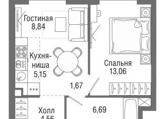 1-комнатная квартира на продажу, 39.9 м2, Москва, Ильменский проезд, 14к1, Ильменский проезд