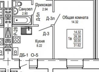 Продаю однокомнатную квартиру, 31.6 м2, Йошкар-Ола, микрорайон Мирный
