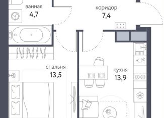 Продается однокомнатная квартира, 39.5 м2, Москва, Тагильская улица, 4В