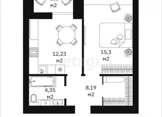 Продам 1-комнатную квартиру, 40.1 м2, Тюменская область