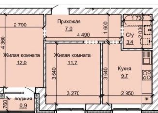 2-ком. квартира на продажу, 44.7 м2, Алтайский край