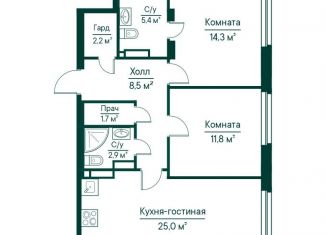 Продам 2-ком. квартиру, 71.8 м2, Самарская область