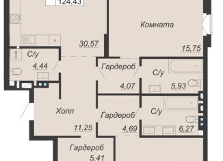 Продается 3-комнатная квартира, 124.4 м2, Ростов-на-Дону, Социалистическая улица, 118