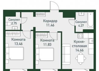 Продается 3-комнатная квартира, 58.4 м2, Челябинская область