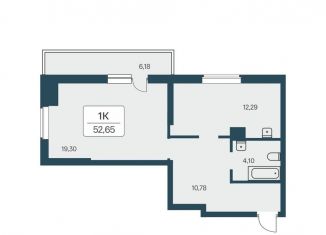 1-комнатная квартира на продажу, 52.7 м2, Новосибирск, улица Зорге, 229/3, Кировский район
